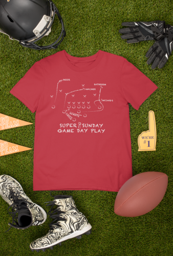 super sunday game day play t shirt design
